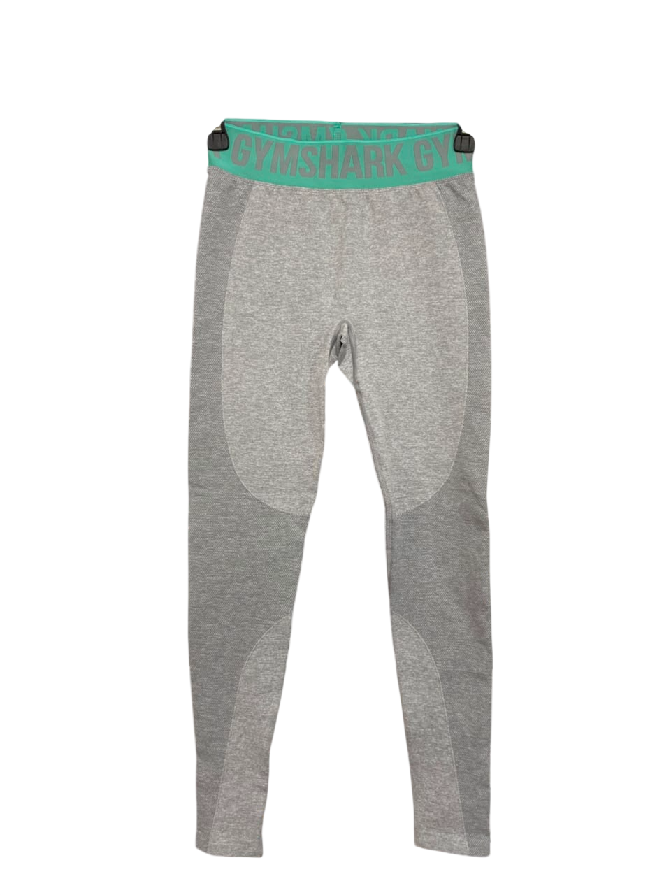 GYMSHARK | S| WAIST 22| WOMEN'S FLEX SEAMLESS HIGH-WAISTED GREY & TEAL GREEN LEGGINGS