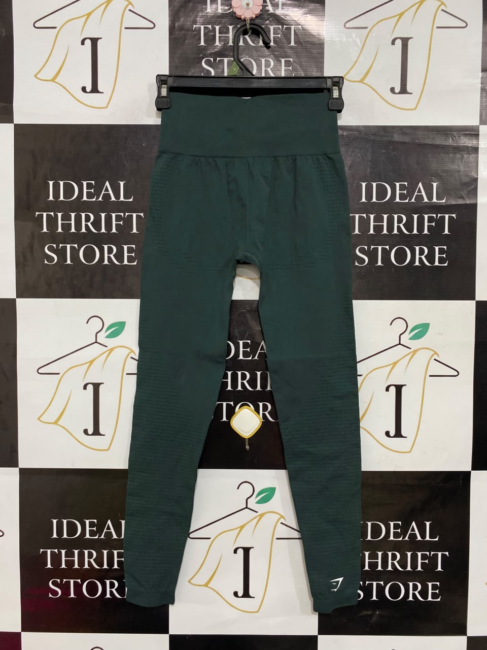 GYMSHARK | XS| WAIST 22| WOMEN'S VITAL SEAMLESS HIGH-WAISTED DARK GREEN / FOREST GREEN LEGGINGS
