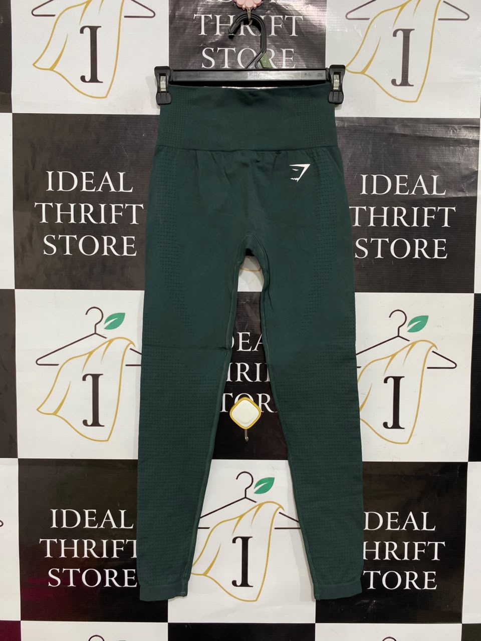 GYMSHARK | XS| WAIST 22| WOMEN'S VITAL SEAMLESS HIGH-WAISTED DARK GREEN / FOREST GREEN LEGGINGS