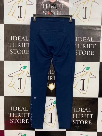 LULULEMON |S| WAIST 24| WOMEN'S FAST AND FREE HIGH-WAISTED NAVY BLUE RUNNING LEGGINGS
