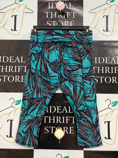 LULULEMON |S| WAIST 25| WOMEN'S TROPICAL PALM LEAF PRINT CROPPED HIGH-WAISTED LEGGINGS