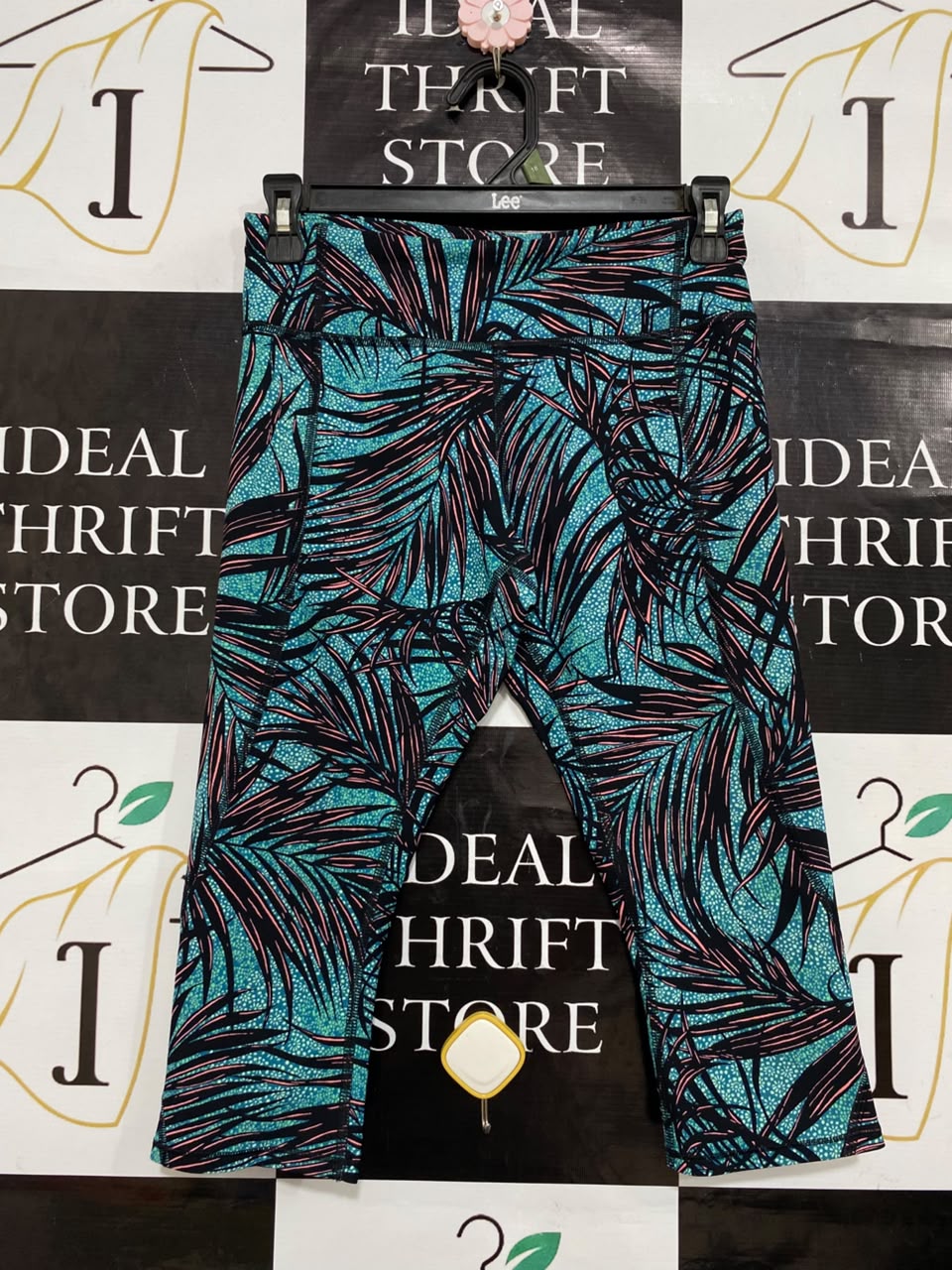 LULULEMON |S| WAIST 25| WOMEN'S TROPICAL PALM LEAF PRINT CROPPED HIGH-WAISTED LEGGINGS