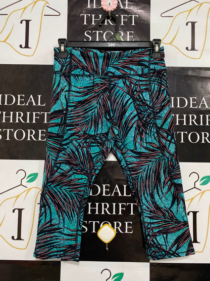 LULULEMON |S| WAIST 25| WOMEN'S TROPICAL PALM LEAF PRINT CROPPED HIGH-WAISTED LEGGINGS