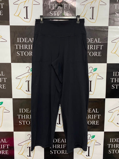 LULULEMON |M| WAIST 28| WOMEN'S ALIGN HIGH-WAISTED BLACK WIDE-LEG CROP PANTS WITH POCKETS