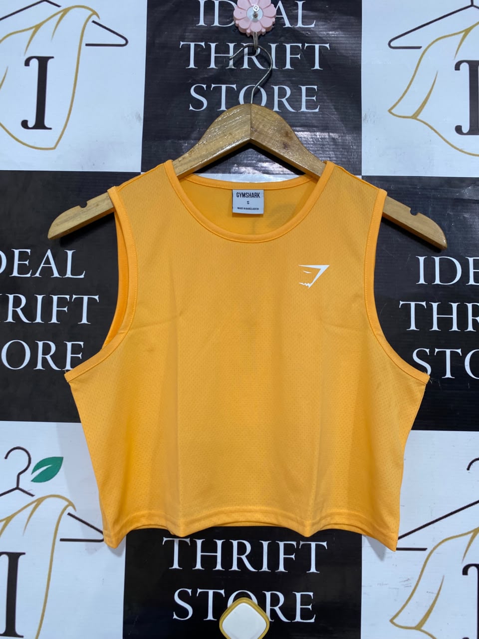 GYMSHARK |S| BUST 17| BRIGHT ORANGE ATHLETIC GYM SHIRT