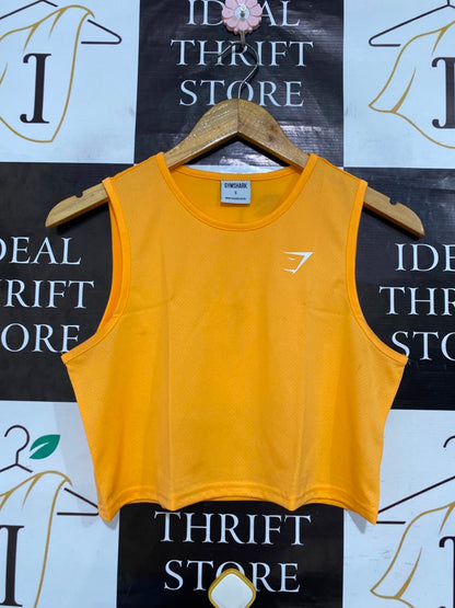 GYMSHARK |S| BUST 17| BRIGHT ORANGE ATHLETIC GYM SHIRT