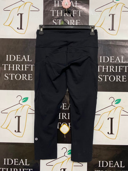 LULULEMON |S| WAIST 26| WOMEN'S FAST AND FREE HIGH-WAISTED BLACK CROPPED RUNNING LEGGINGS