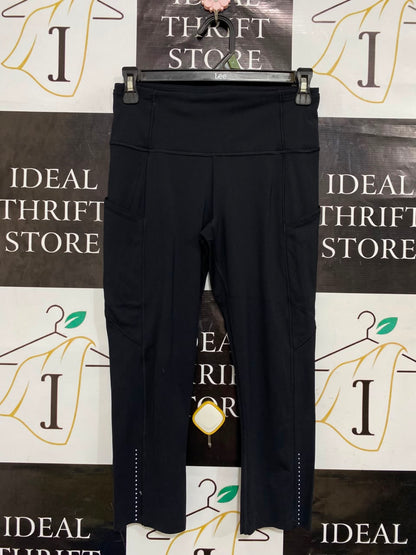 LULULEMON |S| WAIST 26| WOMEN'S FAST AND FREE HIGH-WAISTED BLACK CROPPED RUNNING LEGGINGS