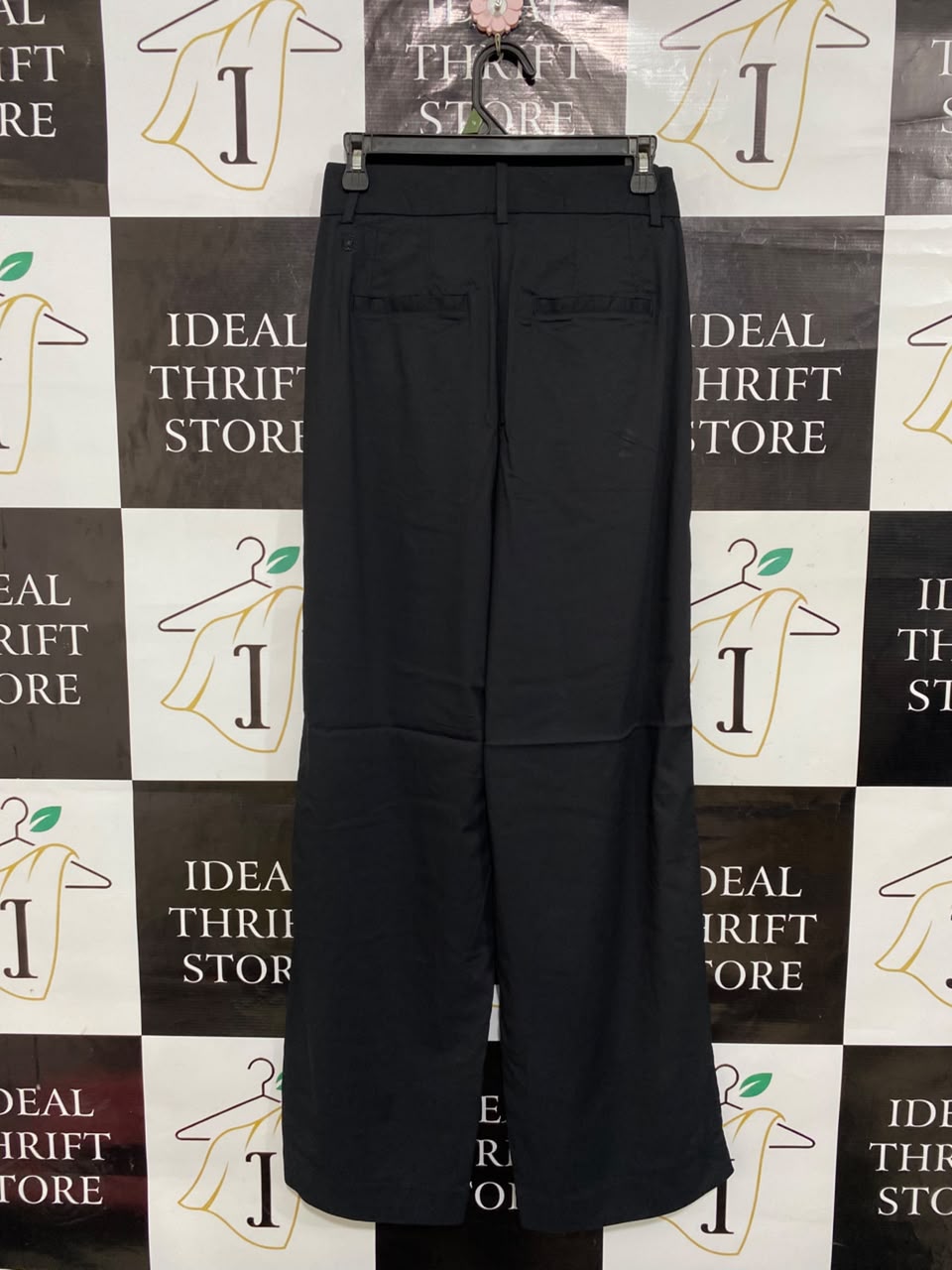 LULULEMON |S| WAIST 26| WOMEN'S HIGH-WAISTED BLACK PLEATED WIDE-LEG DRESS PANTS
