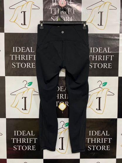 LULULEMON |S| WAIST 26| WOMEN'S HIGH-WAISTED BLACK CROPPED ATHLETIC LEGGINGS