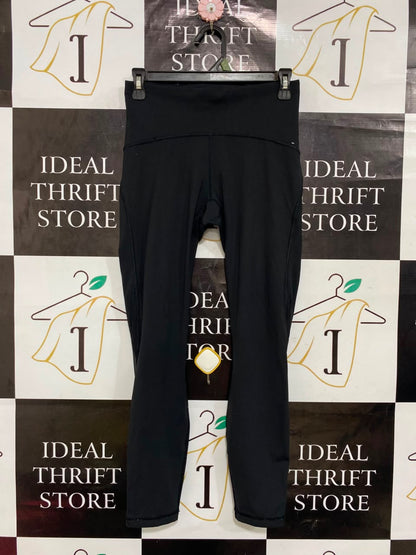 LULULEMON |S| WAIST 26| WOMEN'S HIGH-WAISTED BLACK CROPPED ATHLETIC LEGGINGS