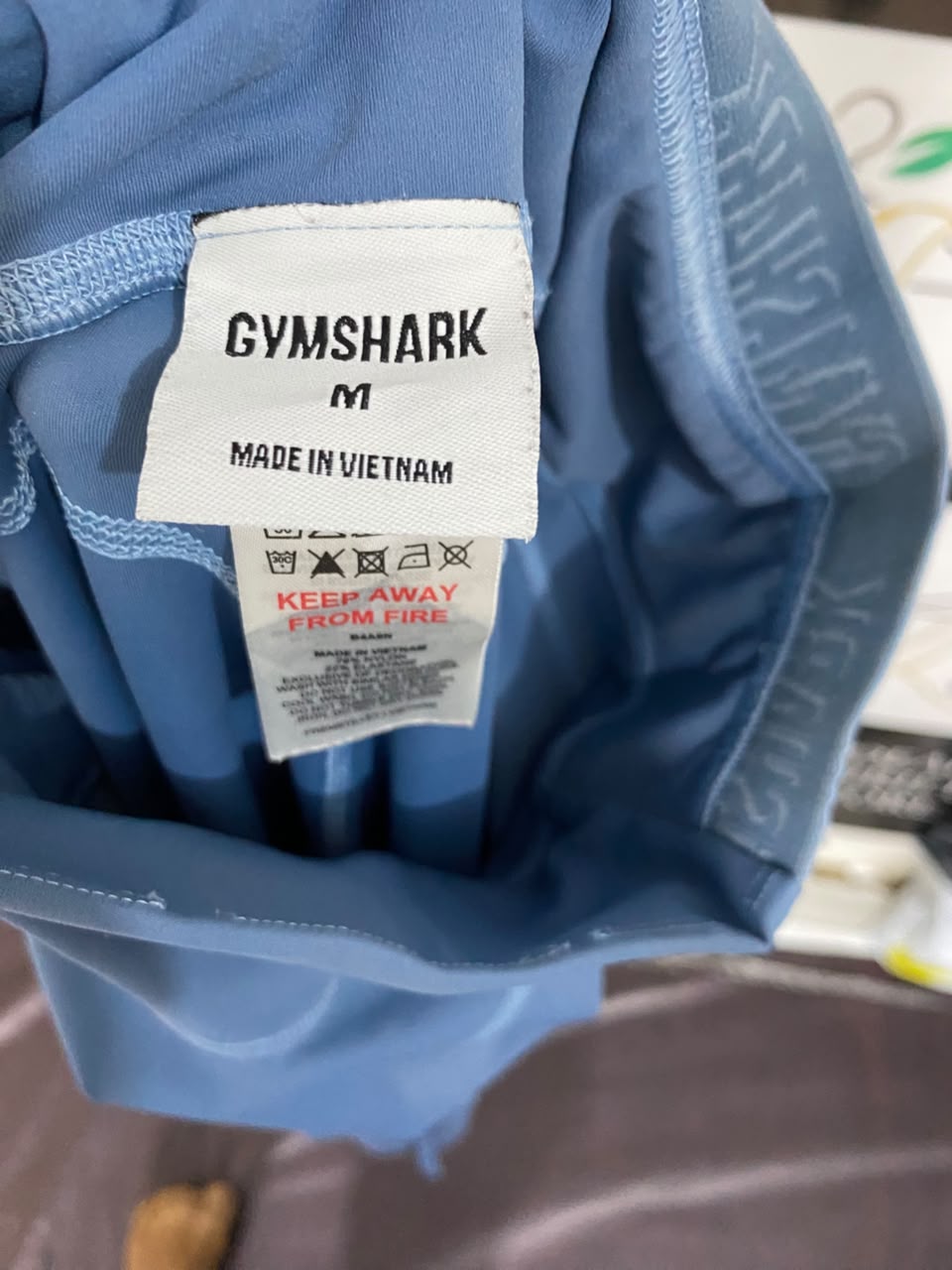 GYMSHARK | M| WAIST 22| WOMEN'S HIGH-WAISTED SLATE BLUE CONTOUR SEAM LEGGINGS