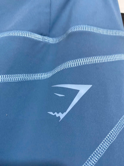 GYMSHARK | M| WAIST 22| WOMEN'S HIGH-WAISTED SLATE BLUE CONTOUR SEAM LEGGINGS