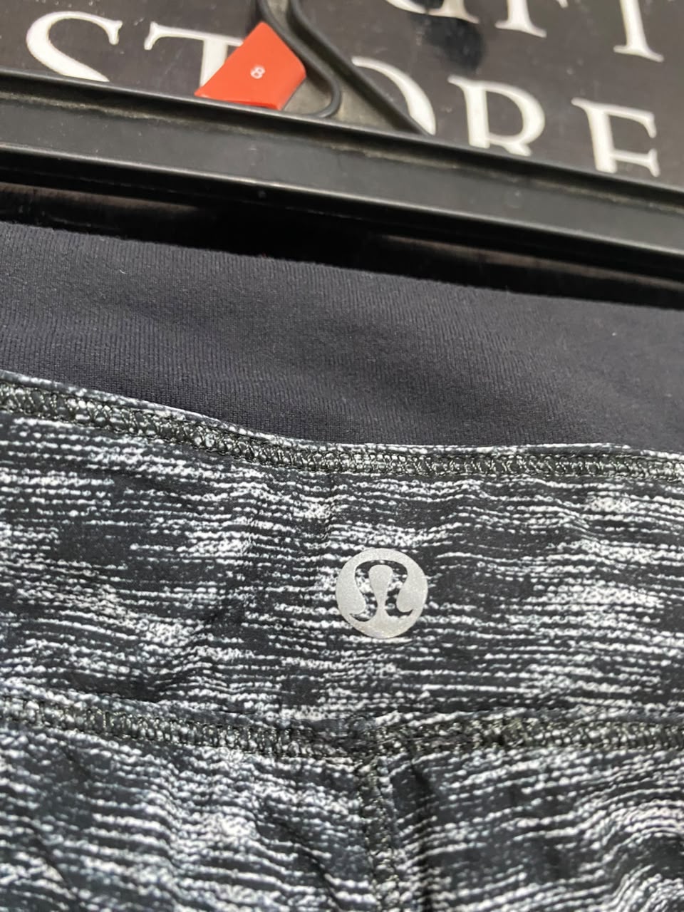 LULULEMON |L| WAIST 30| WOMEN'S SPACE DYE GREY & BLACK DRAWSTRING JOGGERS WITH RUCHED LOWER LEGS