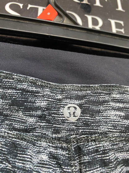 LULULEMON |L| WAIST 30| WOMEN'S SPACE DYE GREY & BLACK DRAWSTRING JOGGERS WITH RUCHED LOWER LEGS