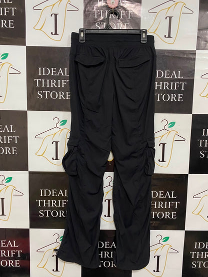 LULULEMON |M| WAIST 28| WOMEN'S HIGH-WAISTED BLACK DRAWSTRING CARGO PANTS WITH FLAP POCKETS