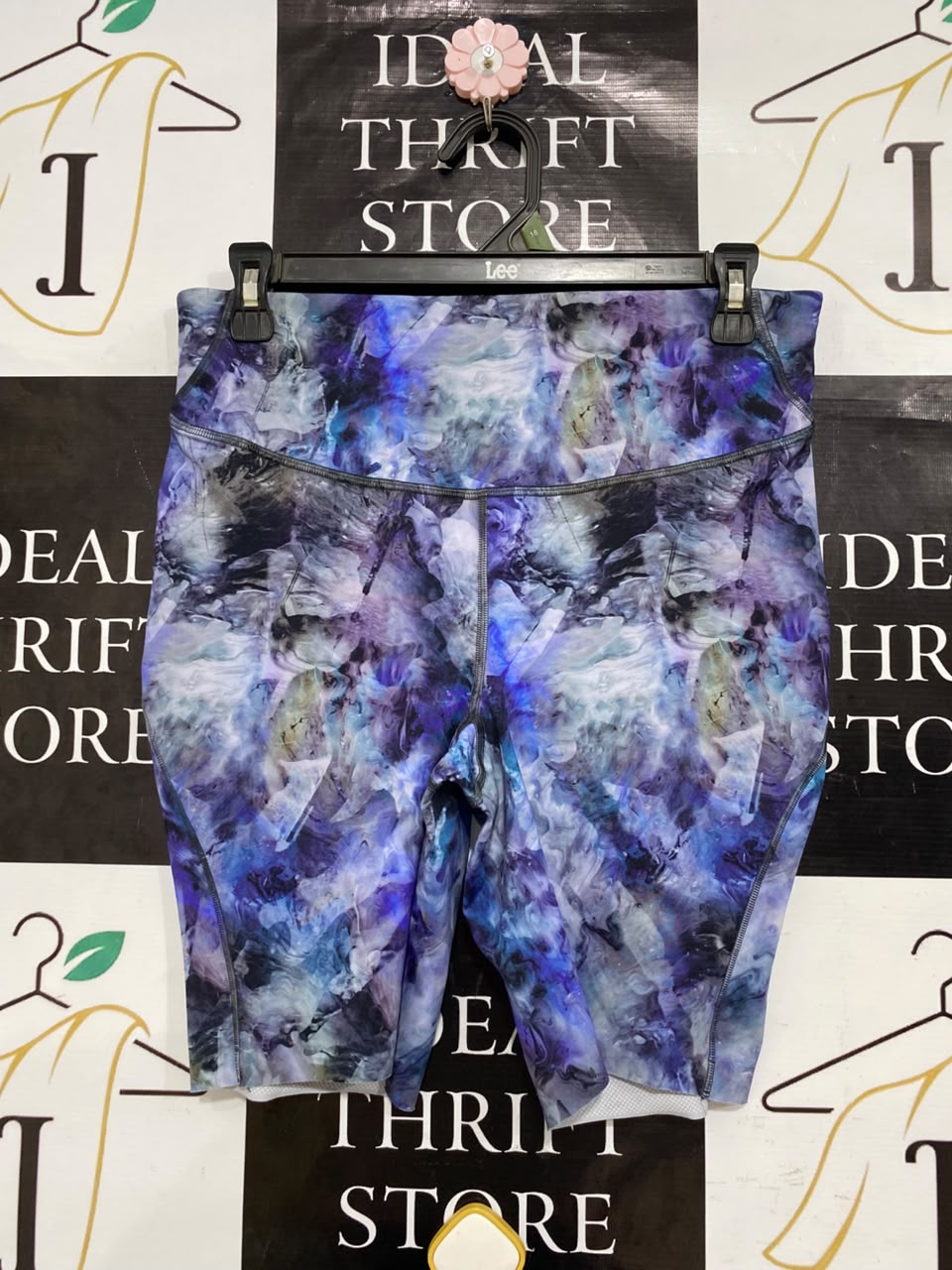 LULULEMON |M| WAIST 28| WOMEN'S HIGH-WAISTED ABSTRACT MARBLE PRINT BIKER SHORTS