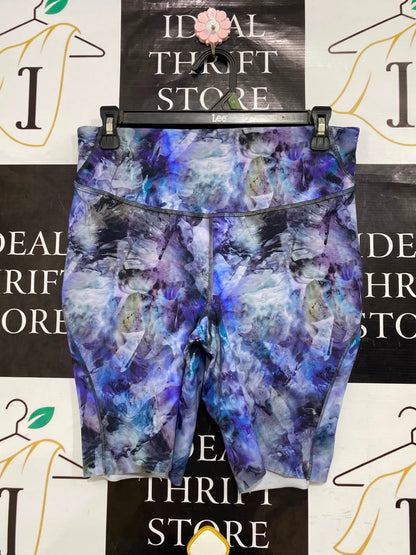 LULULEMON |M| WAIST 28| WOMEN'S HIGH-WAISTED ABSTRACT MARBLE PRINT BIKER SHORTS