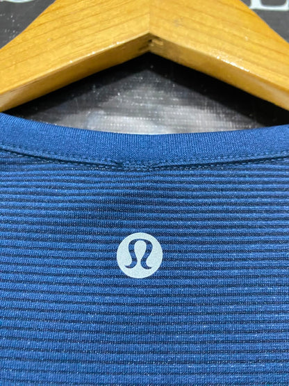 LULULEMON | S| BUST 15| WOMEN'S SWIFTLY TECH LONG SLEEVE NAVY BLUE WORKOUT SHIRT