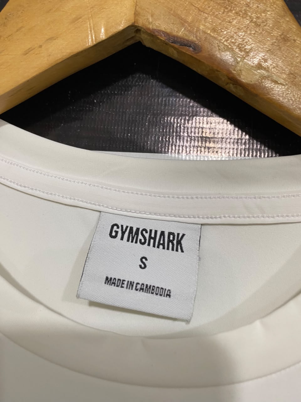 GYMSHARK | S| BUST 15| WOMEN'S APEX LONG SLEEVE WHITE WORKOUT SHIRT - ATHLETIC GYM TOP