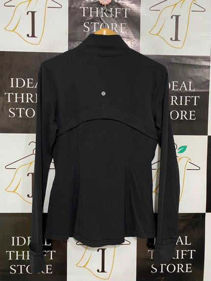LULULEMON |M| BUST 18| WOMEN'S DEFINE JACKET - BLACK FULL ZIP ATHLETIC WORKOUT RUNNING TOP WITH THUMBHOLES