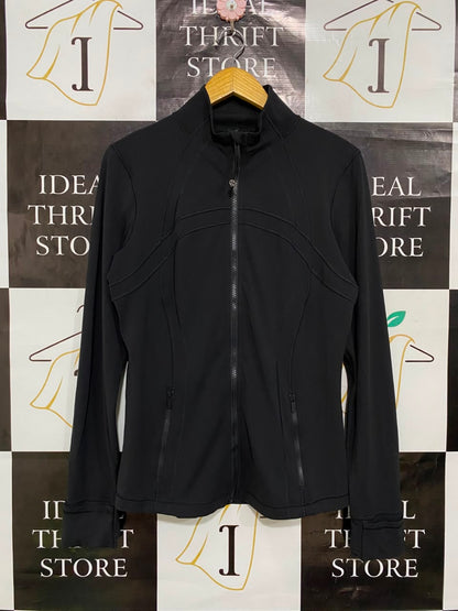LULULEMON |M| BUST 18| WOMEN'S DEFINE JACKET - BLACK FULL ZIP ATHLETIC WORKOUT RUNNING TOP WITH THUMBHOLES