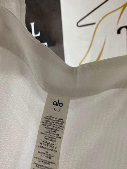 ALO | L| BUST 19| FREE PEOPLE WOMEN'S SQUARE NECK CROP TANK TOP