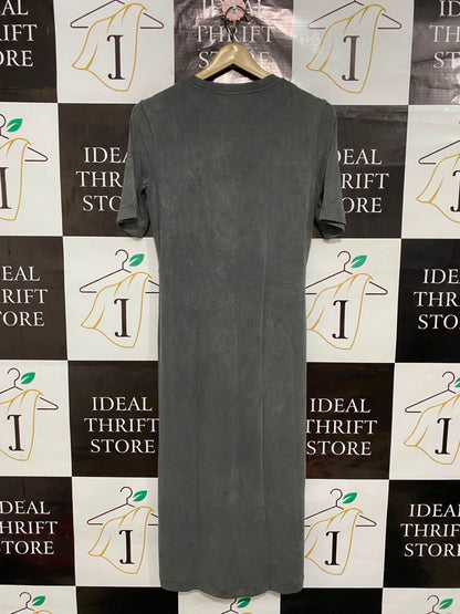 LULULEMON | M| BUST 17| WOMEN'S TIE-FRONT SHORT SLEEVE MIDI DRESS