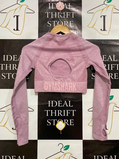 GYMSHARK | S| BUST 12| WOMEN'S ENERGY SEAMLESS LONG SLEEVE CROPPED TOP