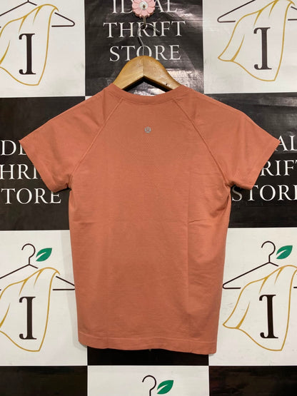 LULULEMON |S| BUST 15| TERRACOTTA PINK WORKOUT TOP