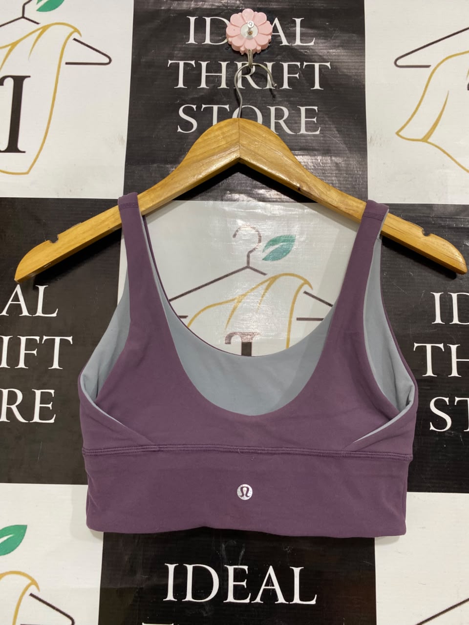 LULULEMON | XS| BUST 12| PLUM PURPLE PADDED ATHLETIC CROP TOP