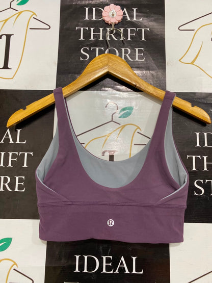 LULULEMON | XS| BUST 12| PLUM PURPLE PADDED ATHLETIC CROP TOP