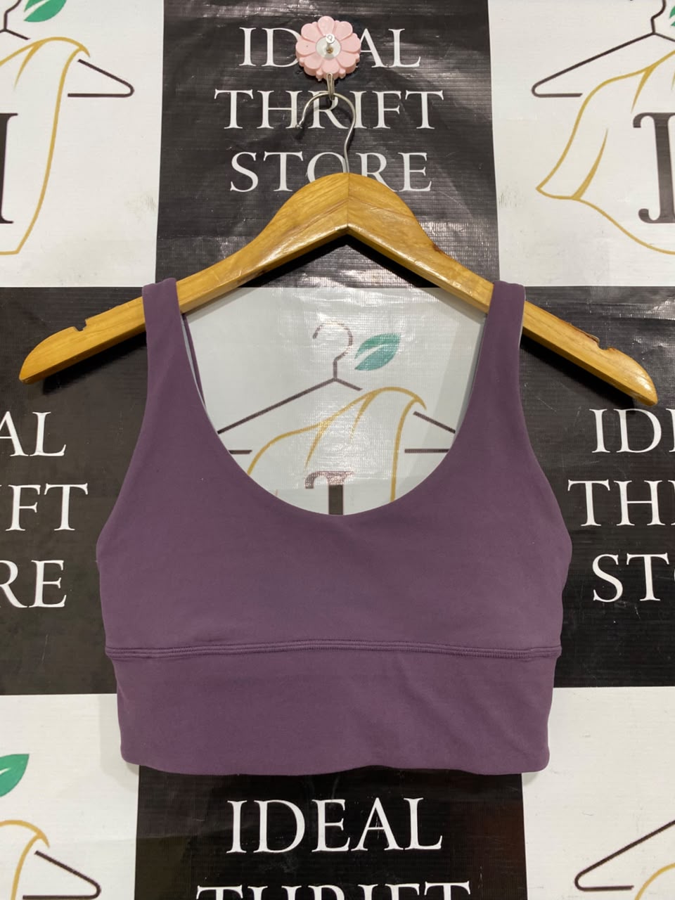 LULULEMON | XS| BUST 12| PLUM PURPLE PADDED ATHLETIC CROP TOP