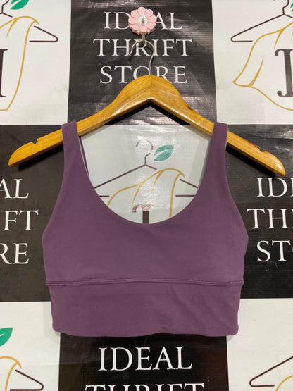 LULULEMON | XS| BUST 12| PLUM PURPLE PADDED ATHLETIC CROP TOP