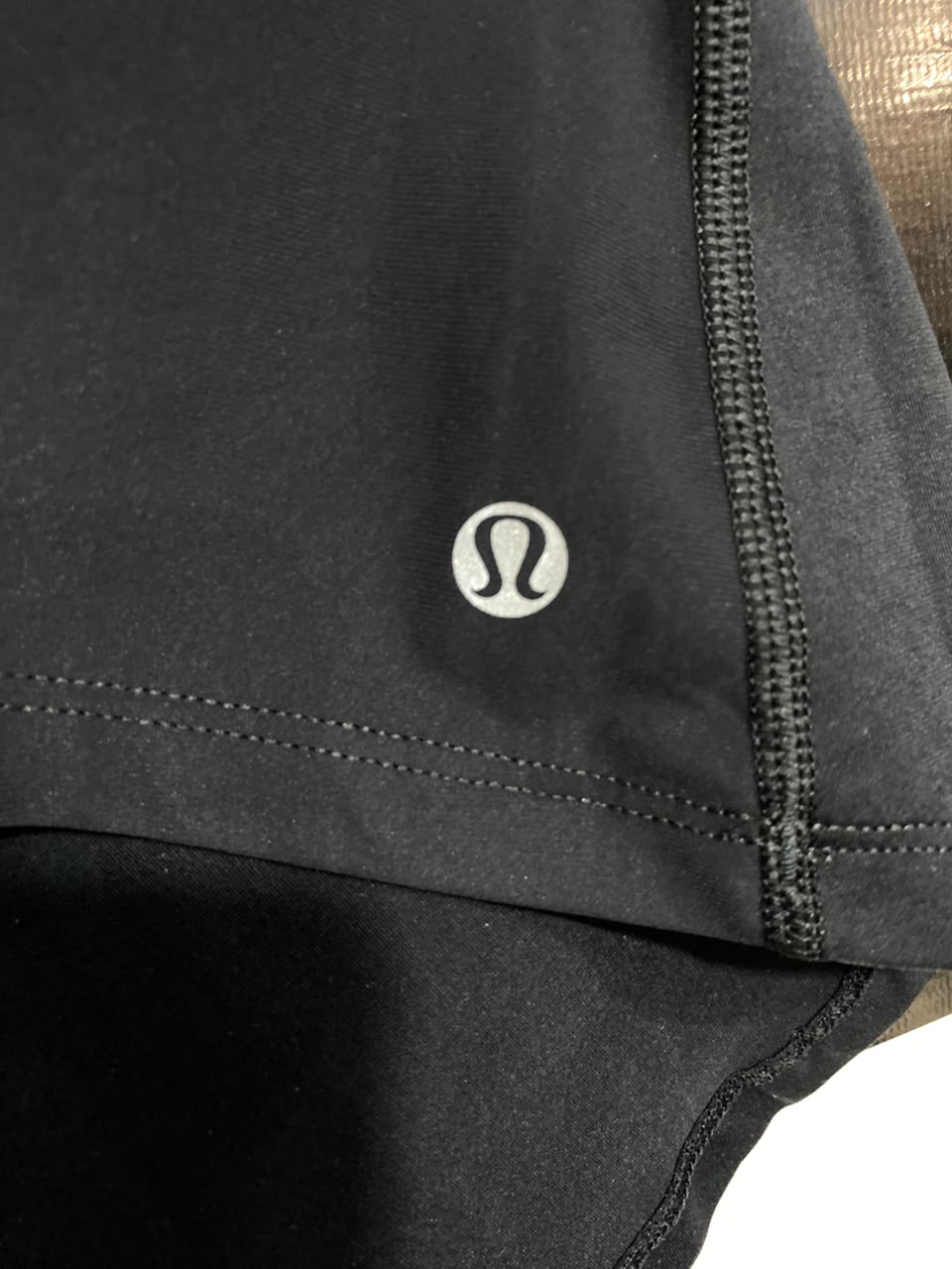 LULULEMON |M| BUST 16| BLACK WORKOUT SHIRT WITH THUMBHOLES & ZIP POCKET