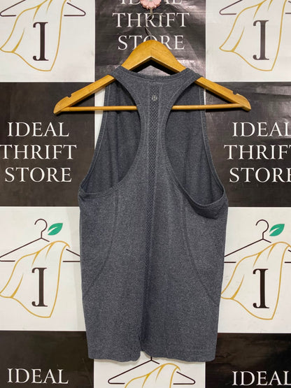 LULULEMON |M| BUST 16| HEATHERED DARK GREY CHARCOAL WORKOUT SHIRT