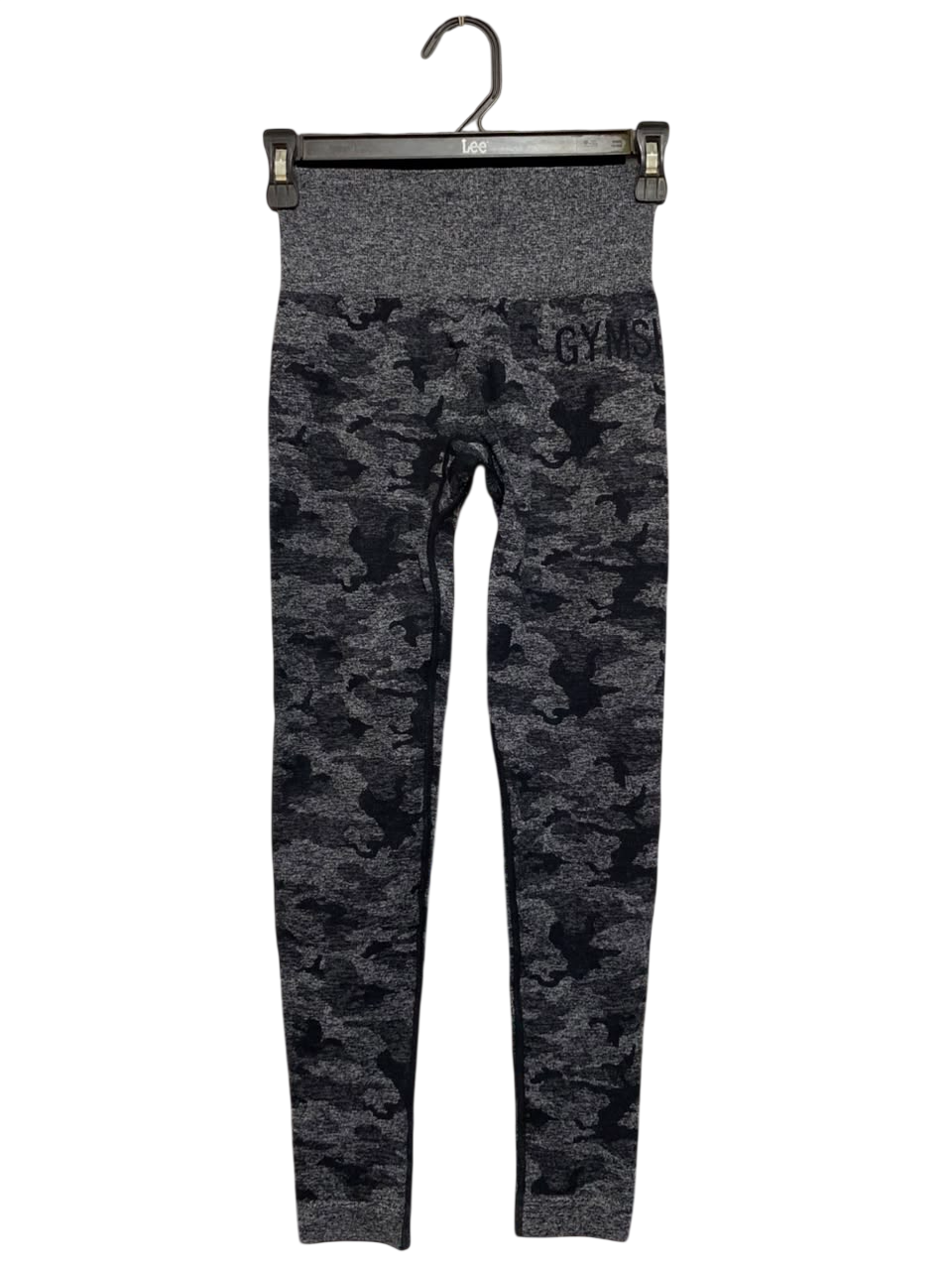 GYMSHARK |XS| WAIST 22| CHARCOAL GREY CAMO HIGH-WAISTED SEAMLESS LEGGINGS
