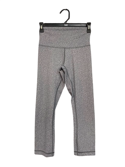 LULULEMON |XS| WAIST 23| WOMEN'S GREY MICROPATTERNTED HIGH-WAISTED ATHLETIC CROPPED LEGGINGS