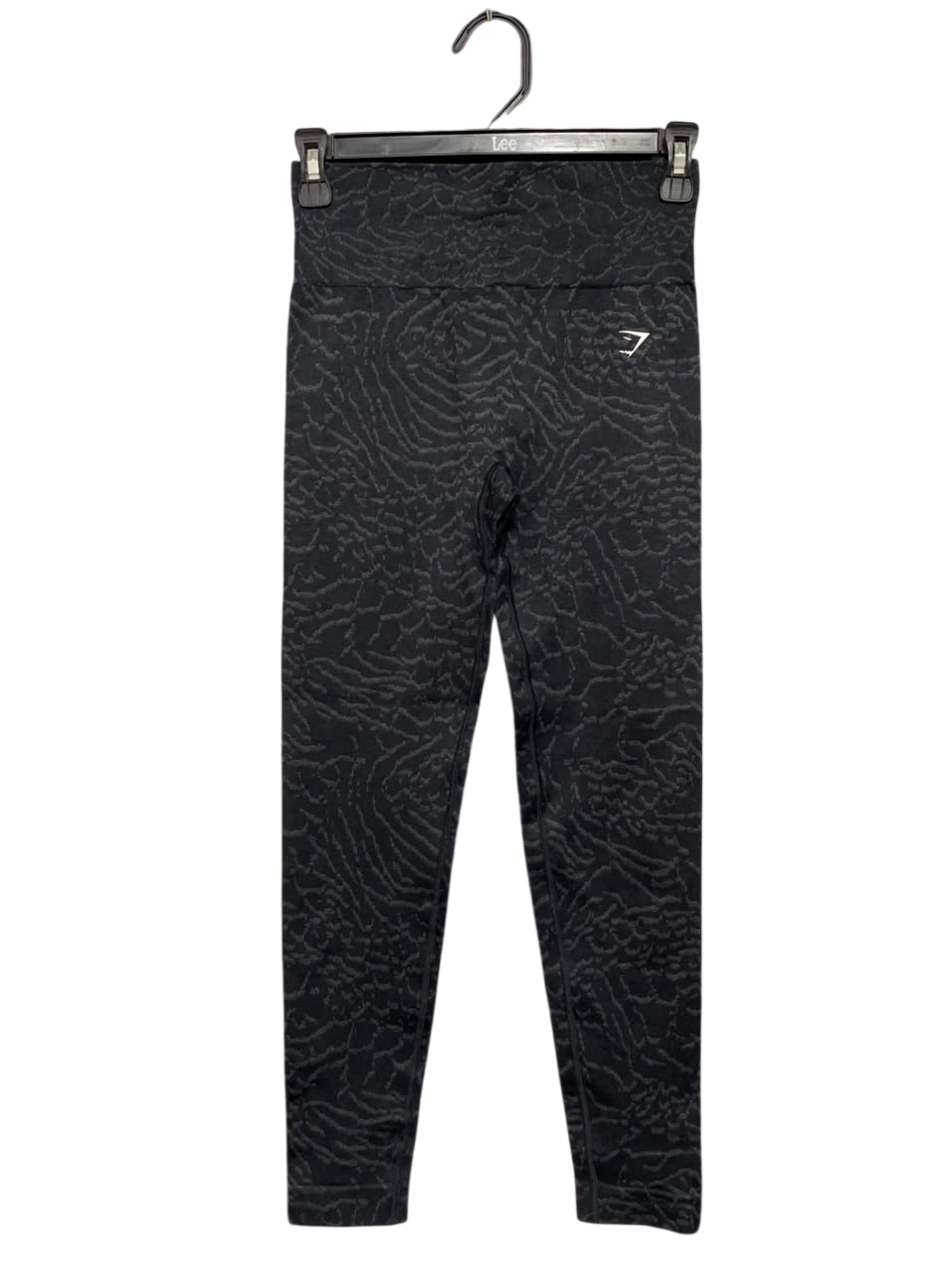 GYMSHARK |XS| WAIST 24| CHARCOAL BLACK ANIMAL/ANIMALIAN PRINT HIGH-WAISTED SEAMLESS LEGGINGS