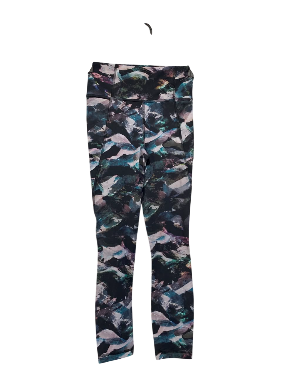 LULULEMON |XXS| WAIST 22| WOMEN'S MULTICOLOR ABSTRACT CAMO PRINT HIGH-WAISTED ATHLETIC LEGGINGS WITH SIDE POCKETS