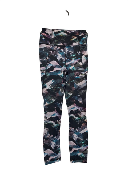 LULULEMON |XXS| WAIST 22| WOMEN'S MULTICOLOR ABSTRACT CAMO PRINT HIGH-WAISTED ATHLETIC LEGGINGS WITH SIDE POCKETS