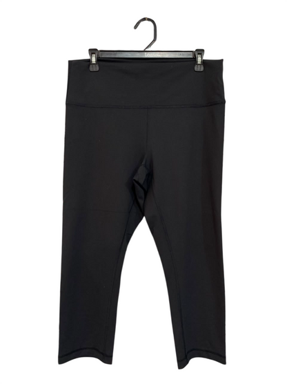 LULULEMON |XL| WAIST 32| WOMEN'S BLACK HIGH-WAISTED ATHLETIC CROPPED LEGGINGS