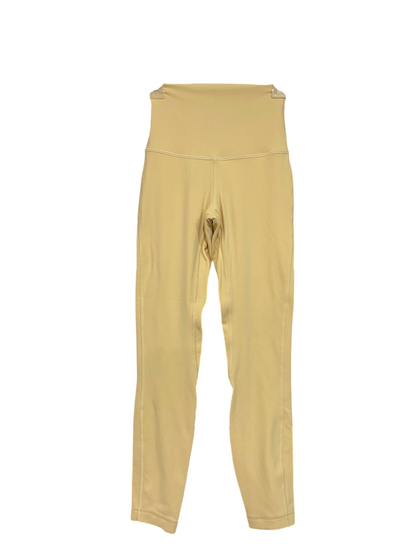 LULULEMON |XXS| WAIST 18| WOMEN'S PASTEL BUTTER YELLOW HIGH-WAISTED ATHLETIC LEGGINGS