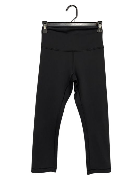 LULULEMON |XS| WAIST 24| WOMEN'S BLACK HIGH-WAISTED ATHLETIC CROPPED LEGGINGS