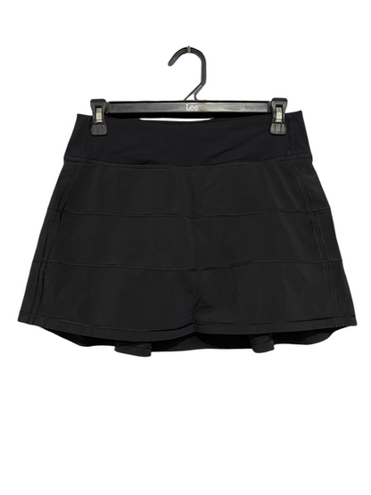 LULULEMON |M| WAIST 28| WOMEN'S BLACK HIGH-WAISTED TIERED ATHLETIC ATHLEISURE TENNIS SKORT