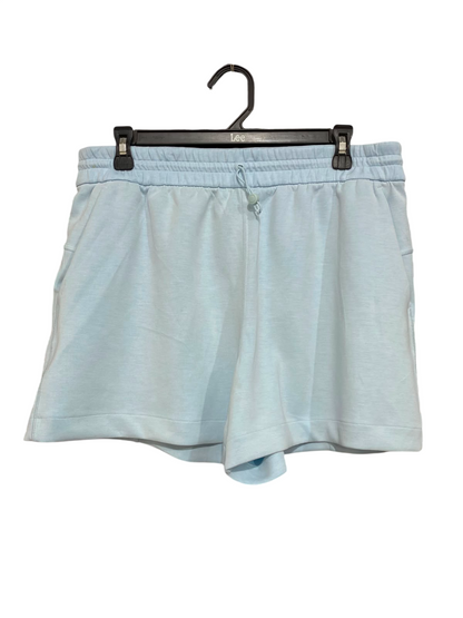 LULULEMON |XL| WAIST 32| WOMEN'S LIGHT BLUE HIGH-WAISTED DRAWSTRING ATHLETIC LOUNGE SHORTS