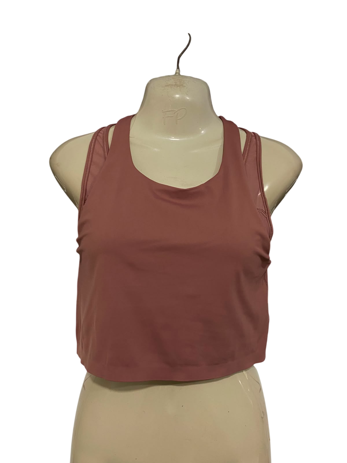 LULULEMON |S| BUST 15| WOMEN'S MAUVE PINK CROPPED RACERBACK ATHLETIC WORKOUT TANK TOP