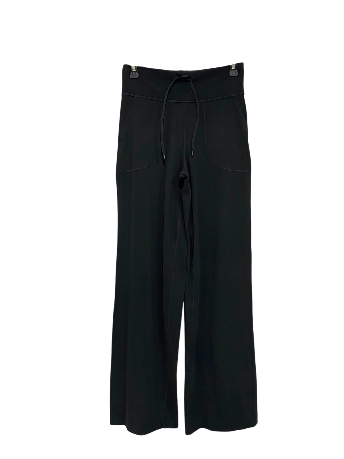 LULULEMON |S| WAIST 26| WOMEN'S BLACK HIGH-WAISTED WIDE-LEG DRAWSTRING ATHLETIC PANTS WITH POCKETS