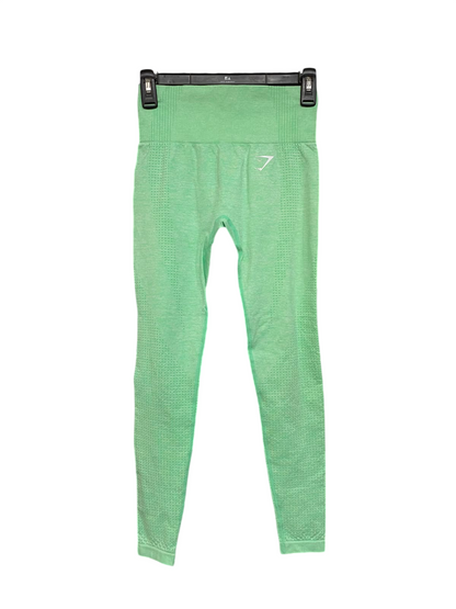 GYMSHARK |XS| WAIST 22| WOMEN'S MINT GREEN SEAMLESS HIGH-WAISTED MESH WORKOUT LEGGINGS