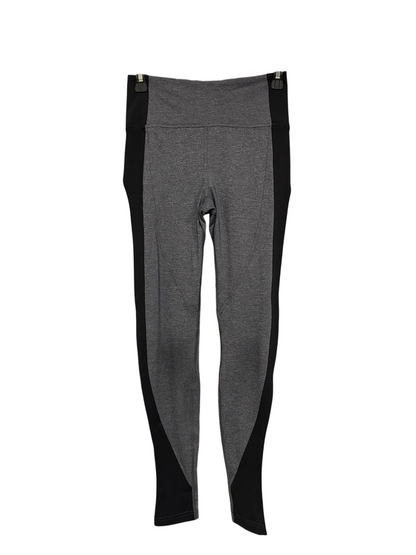 LULULEMON |S| WAIST 26| WOMEN'S CHARCOAL GREY AND BLACK COLORBLOCK HIGH-WAISTED WORKOUT LEGGINGS